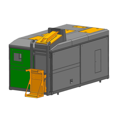 Özelleştirilmiş Organik Atık Kompostlama Mutfak Bertaraf Makinesi 220V 3000 Kg